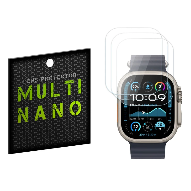 محافظ صفحه نمایش مولتی نانو مدل X-S3N مناسب برای ساعت هوشمند اپل Watch Ultra 2 49mm بسته سه عددی