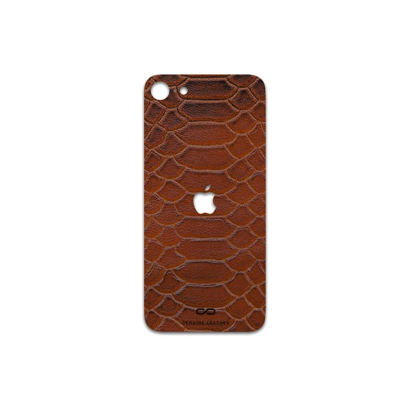 برچسب پوششی ماهوت مدل Brown-Snake-Leather مناسب برای گوشی موبایل اپل iPhone SE 2022