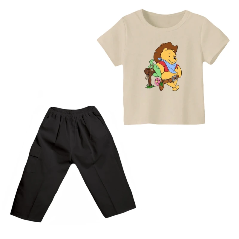 ست تی شرت و شلوارک پسرانه مدل پو کد ۶۹