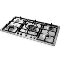 اجاق گاز صفحه&zwnj;ای پنج شعله استیل البرز مدل S5902