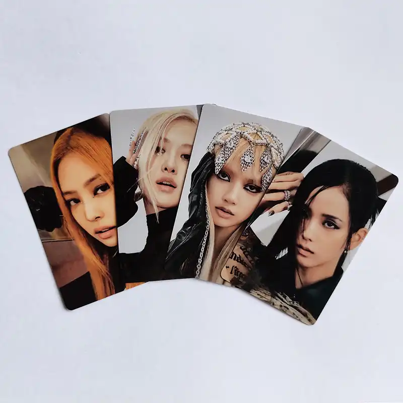 استیکر کارت مدل PH-457 طرح فتوکارت گروه بلک پینک Blackpink بسته 4 عددی