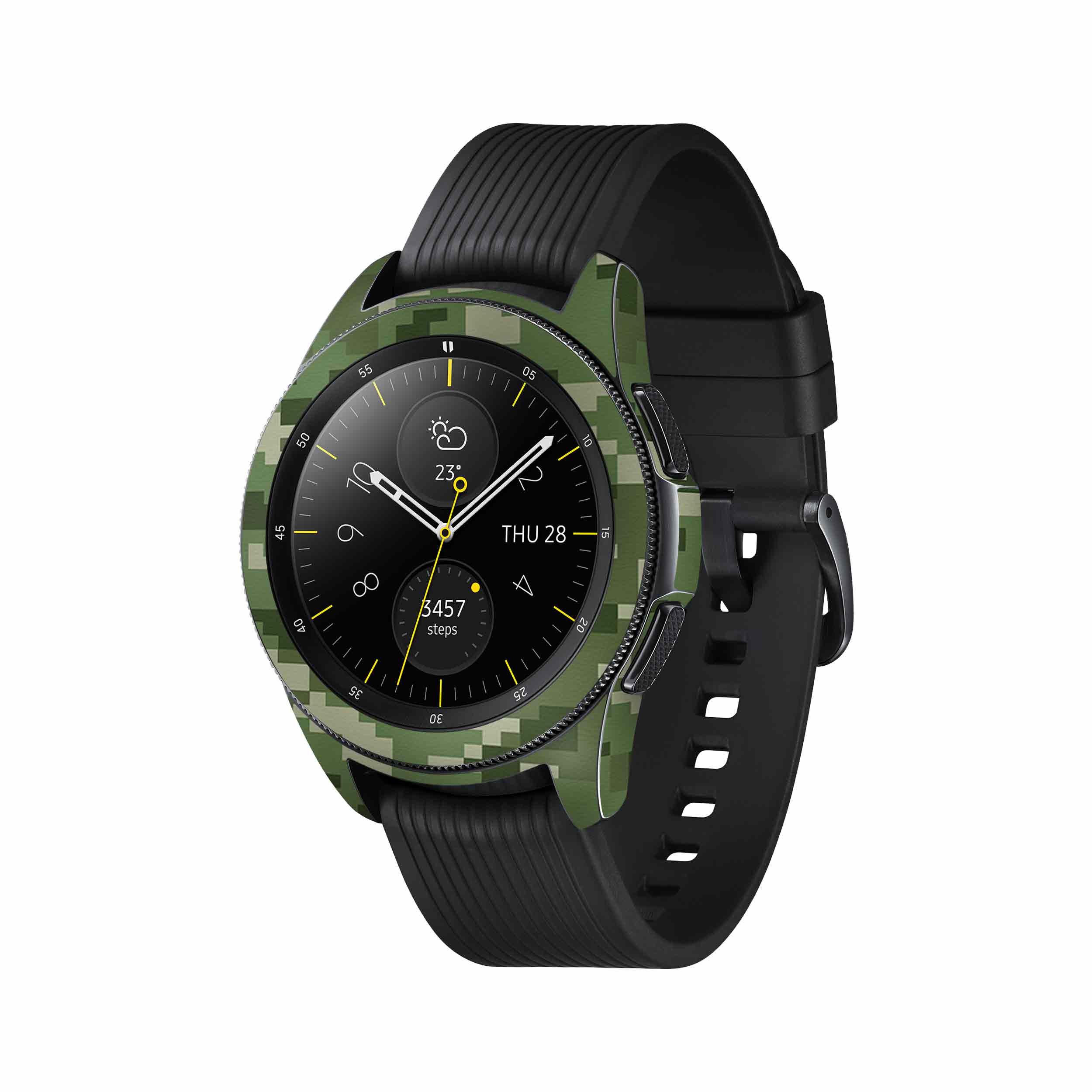 برچسب ماهوت طرح Army-Green-Pixel مناسب برای ساعت هوشمند سامسونگ Galaxy Watch 42mm