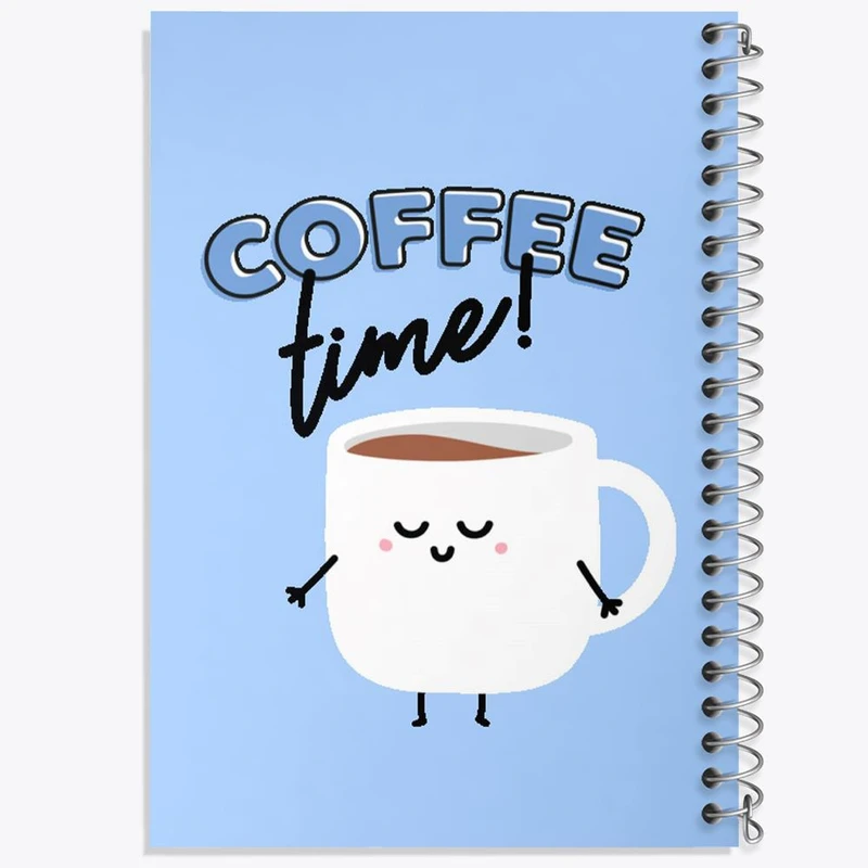 دفتر ژورنال نویسی 50 برگ خندالو مدل نقطه ای طرح قهوه Coffee کد 22007