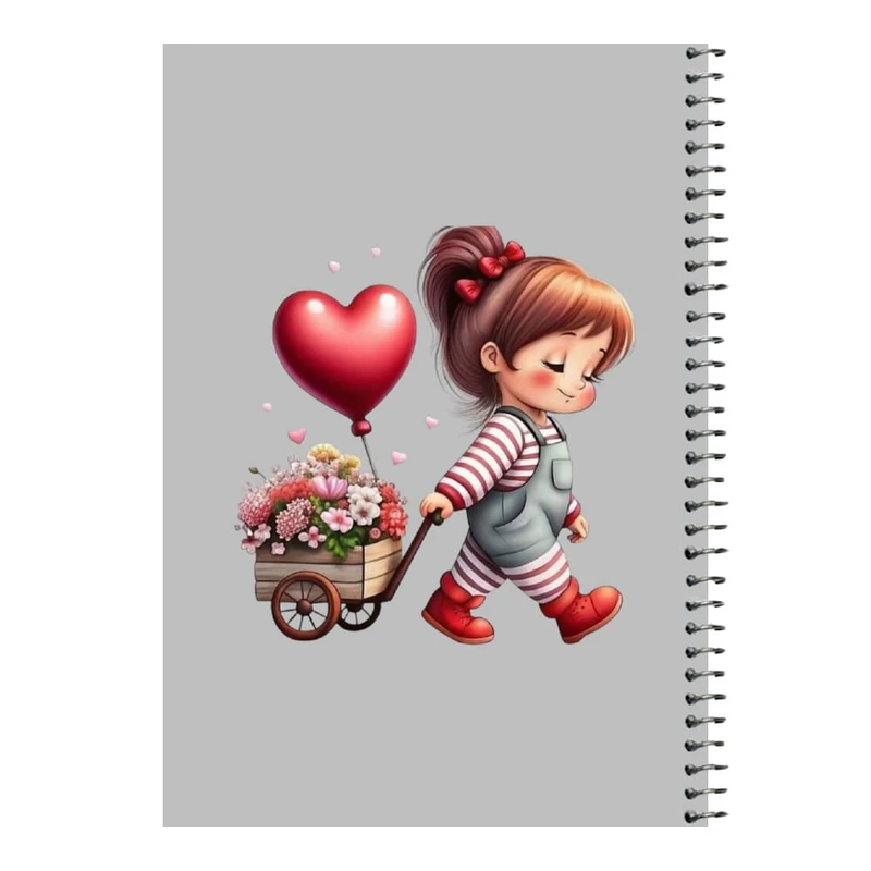 دفتر مشق 80 برگ اس جی مدل دخترک گل فروش   