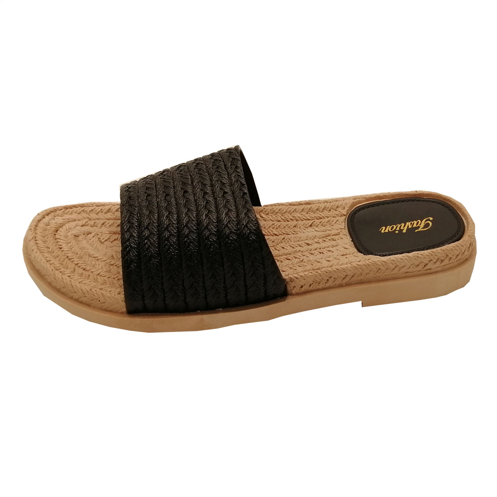 دمپایی زنانه پاپا مدل کنافی رنگ مشکی