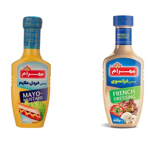 سس فرانسوی و خردل ملایم مهرام - 300 گرم بسته 2 عددی 