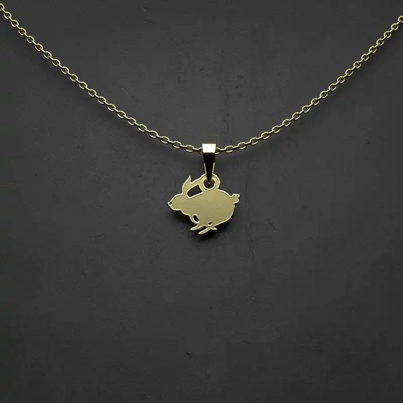 گردنبند طلا 18 عیار زنانه مدوپد مدل خرگوش کد GG2-1-1120