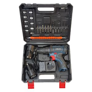 مجموعه 45 عددی دریل پیچ گوشتی شارژی 10 میلیمتری 18 ولت دلیکس مدل DL18V