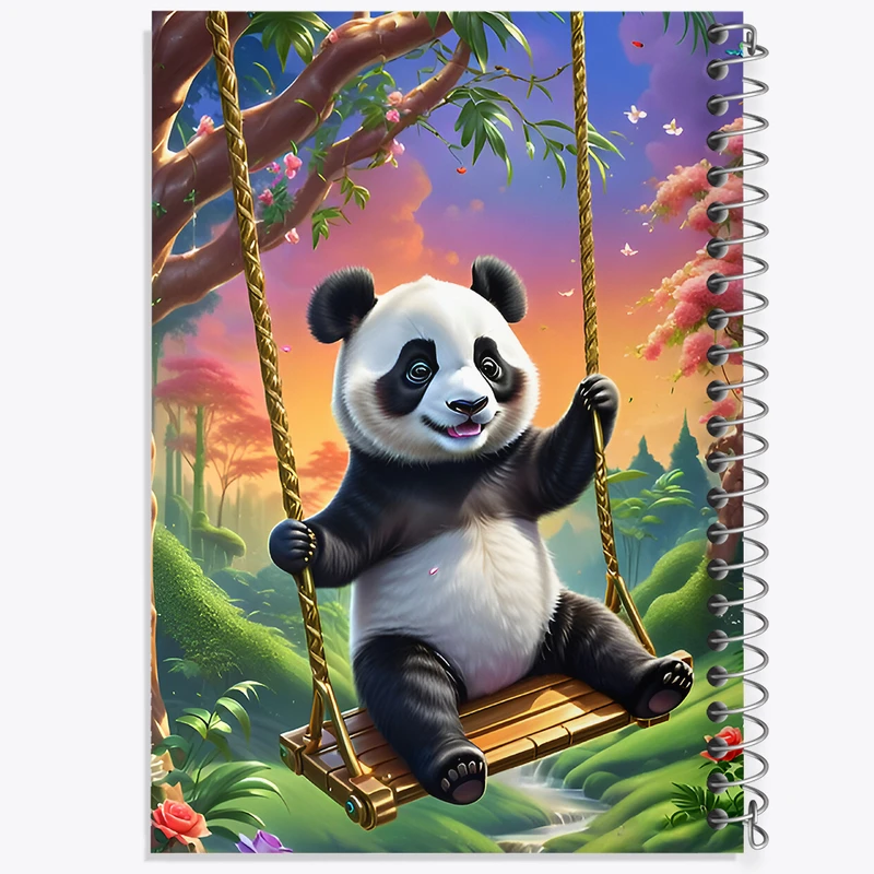 دفتر شطرنجی 50 برگ خندالو طرح پاندا کد F6743