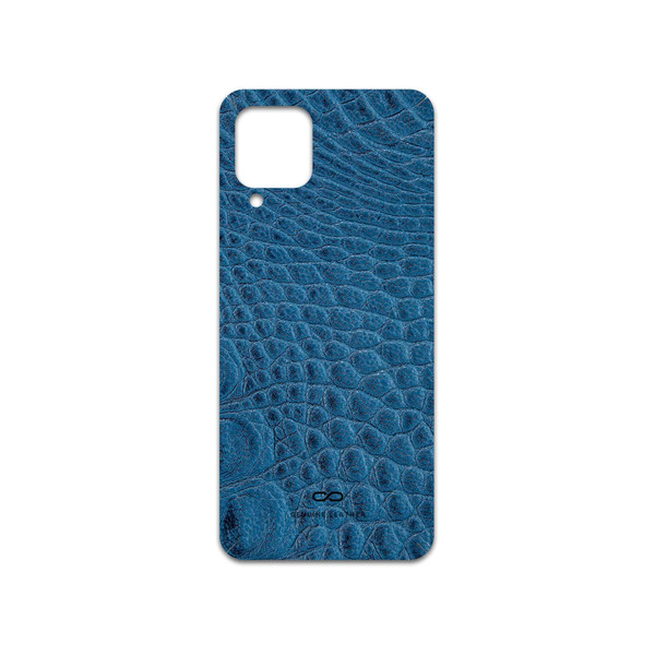 برچسب پوششی ماهوت مدل Blue-Crocodile-Leather مناسب برای گوشی موبایل سامسونگ Galaxy M22