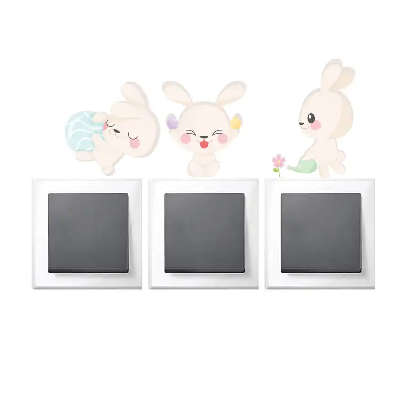 استیکر کلید و پریز گراسیپا مدل خرگوش های بانمک کد 02 مجموعه 3 عددی