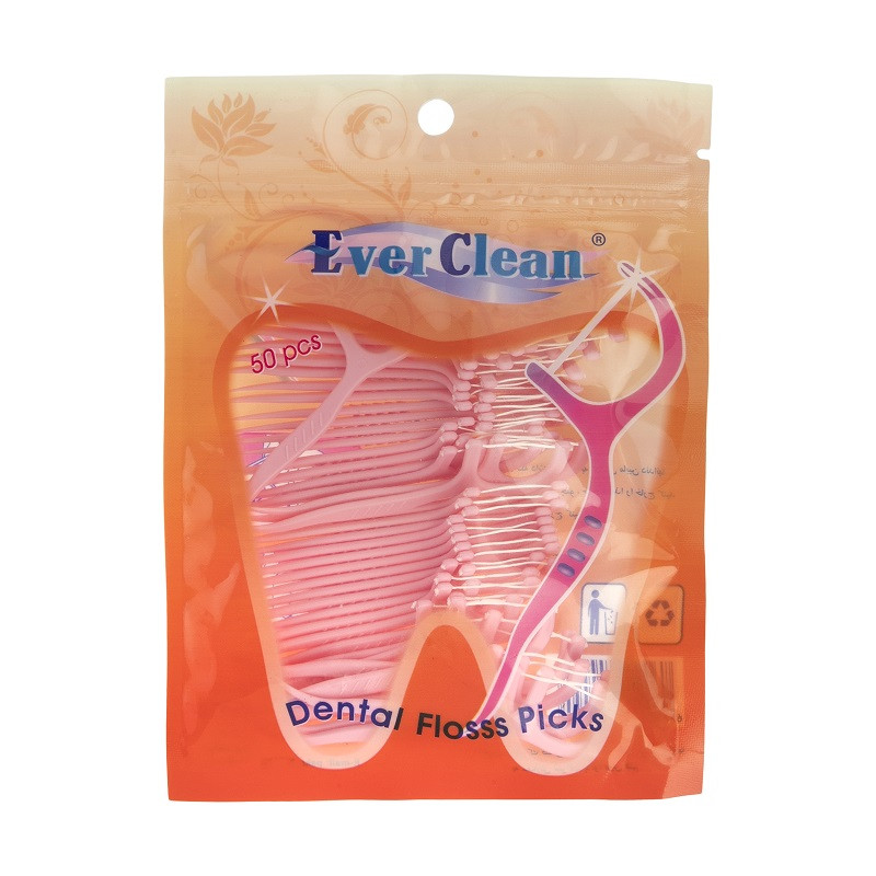 نخ دندان اورکلین مدل Floss picks بسته 50 عددی نخ دندان اورکلین مدل Floss picks بسته 50 عددی