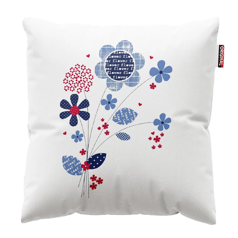 کوسن پاد آفرین طرح گل کد 1650 سایز 30*30 سانتی متر