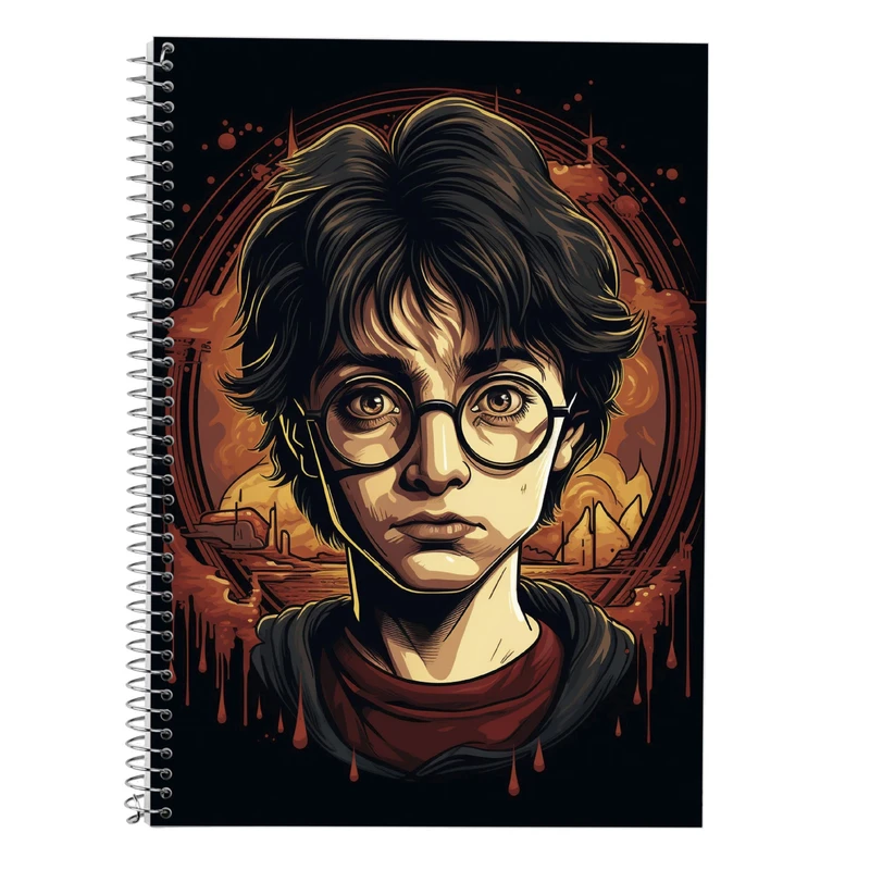 دفتر زبان 50 برگ مدوپد مدل سه خط طرح هری پاتر harrypotter کد DF10220