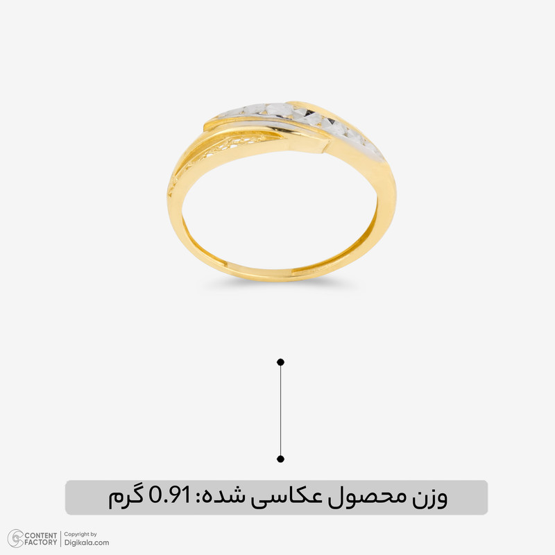 انگشتر طلا 18 عیار زنانه گالری طلا و جواهر هانی مدل ay01 - 6