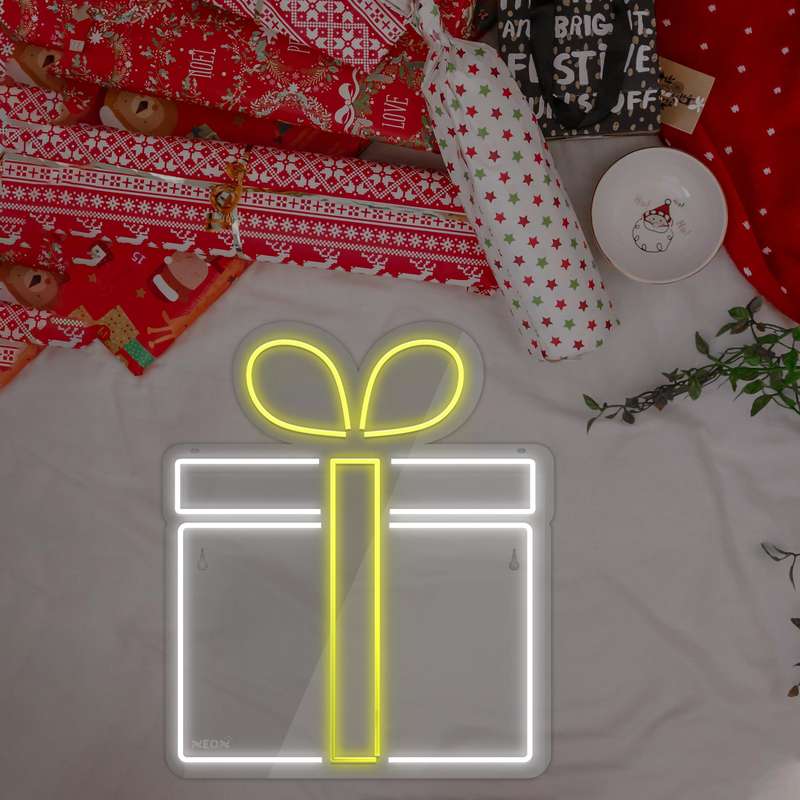 چراغ دیواری نئون دیزاین طرح Gift-Box_YL