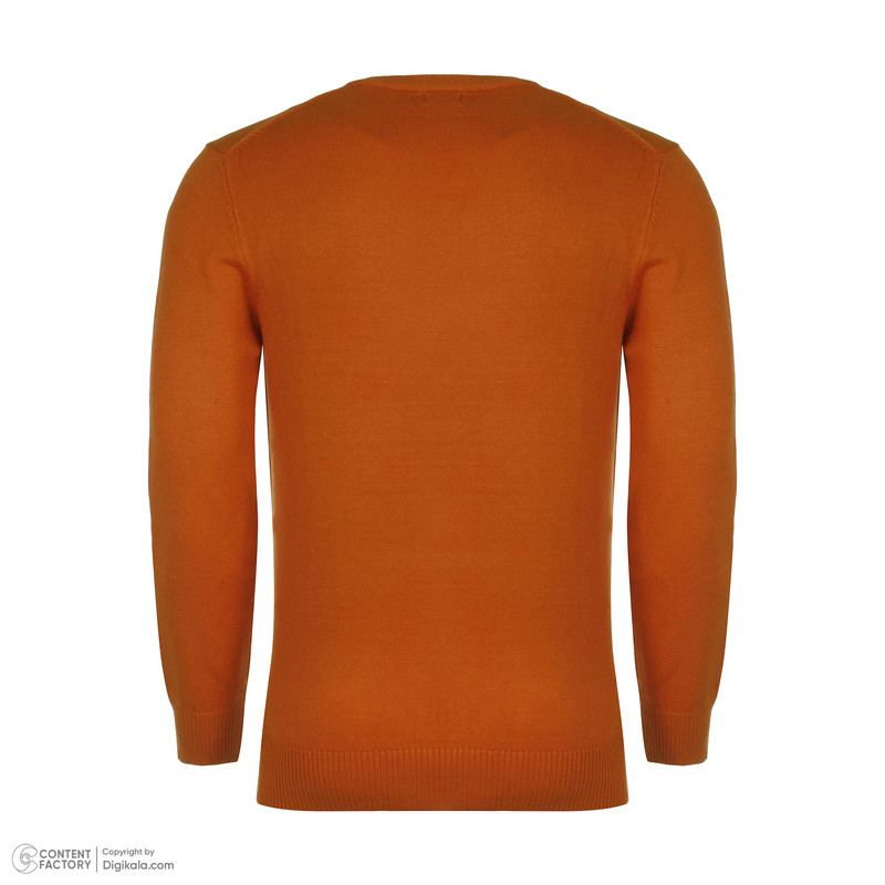 پلیور مردانه پاتن جامه مدل یقه گرد 304021020004999 رنگ آجری
