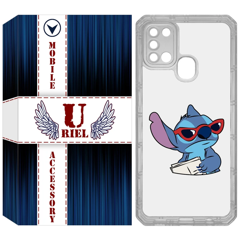 کاور یوریل مدل Clear کد 69 طرح استیچ مناسب برای گوشی موبایل سامسونگ Galaxy A21S