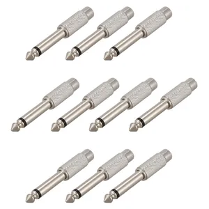 مبدل RCA به بنون 6.35 میلی متری مونو مدل RCA-6.35mm.Mono بسته 10 عددی