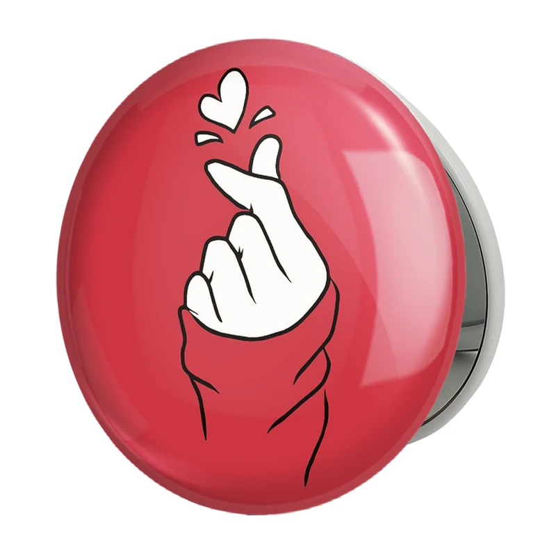 آینه جیبی خندالو طرح عاشقانه مدل تاشو کد 1891 