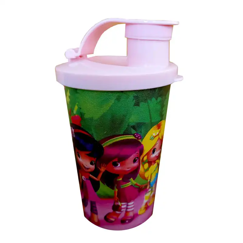 لیوان کودک طرح دختر توت فرنگی کد STRAW-95