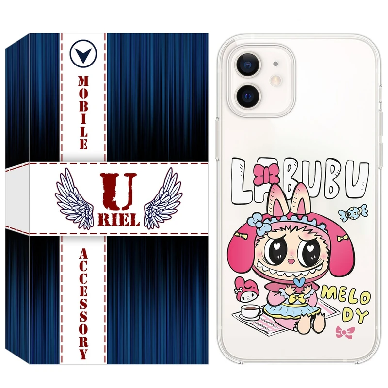 کاور یوریل مدل Clear کد 140 طرح لبوبو مناسب برای گوشی موبایل اپل iPhone 12