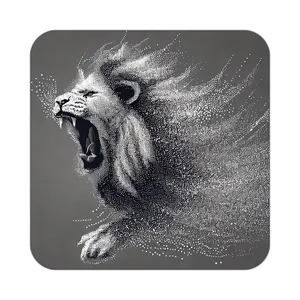 زیر لیوانی کاکتی طرح شیر مدل mp24063