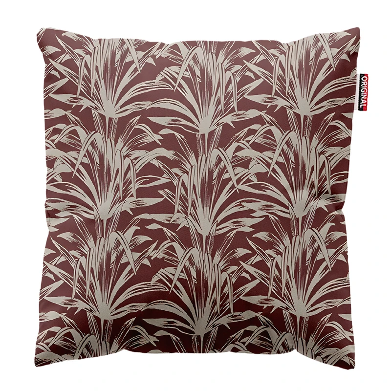 کوسن پاد آفرین مدل مینیمال طرح گل و برگ کد PK403621 سایز 40*40 سانتی متر