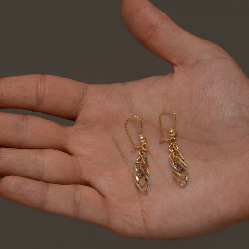 گوشواره طلا 18 عیار زنانه طلای مستجابی کد 670192