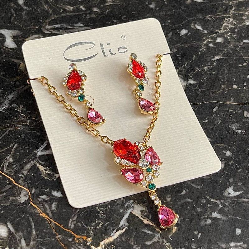 نیم ست زنانه کلیو مدل گل کریستال