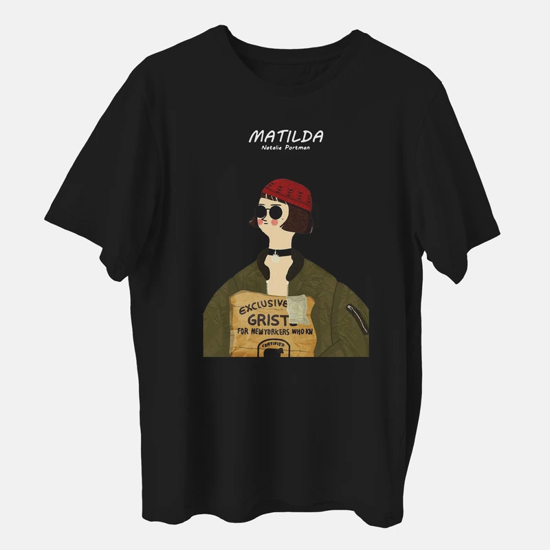 تی‌شرت آستین کوتاه مردانه باهرپوش شرق مدل  لئون و ماتیلدا کد z018