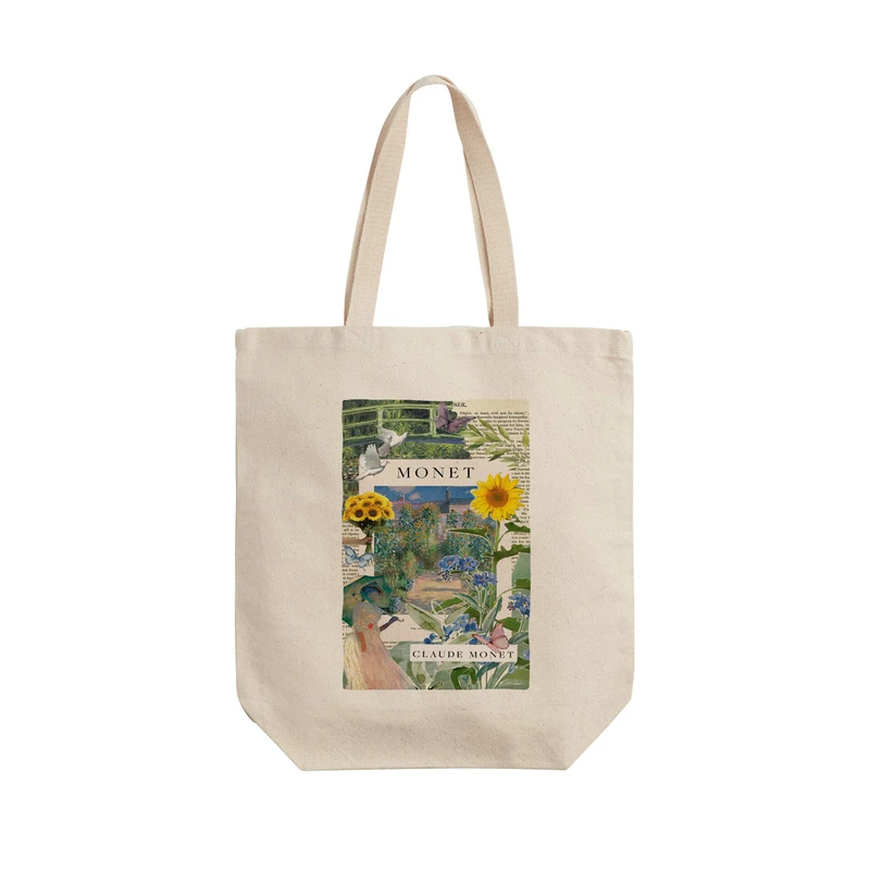 ساک خرید ترمه طراحان ایده مدل پترن کلود مونه کد strm01055 - L