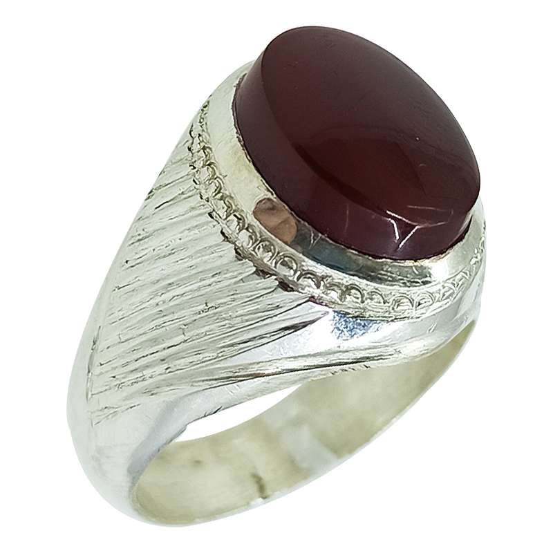 انگشتر نقره مردانه سلین کالا مدل عقیق کد ce-As225