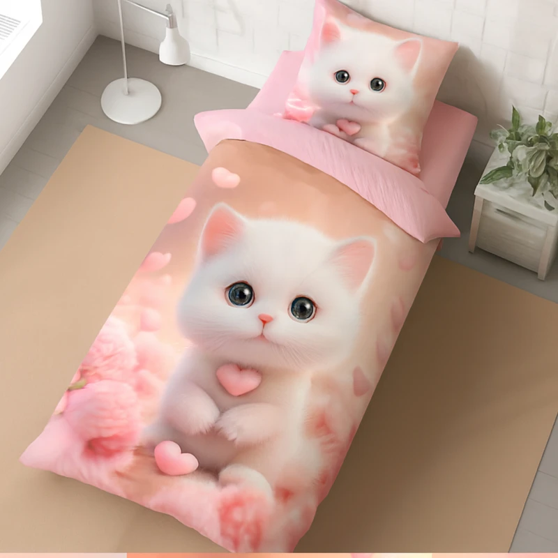 سرویس خواب 1 نفر 4 تکه مدل گربه ملوس