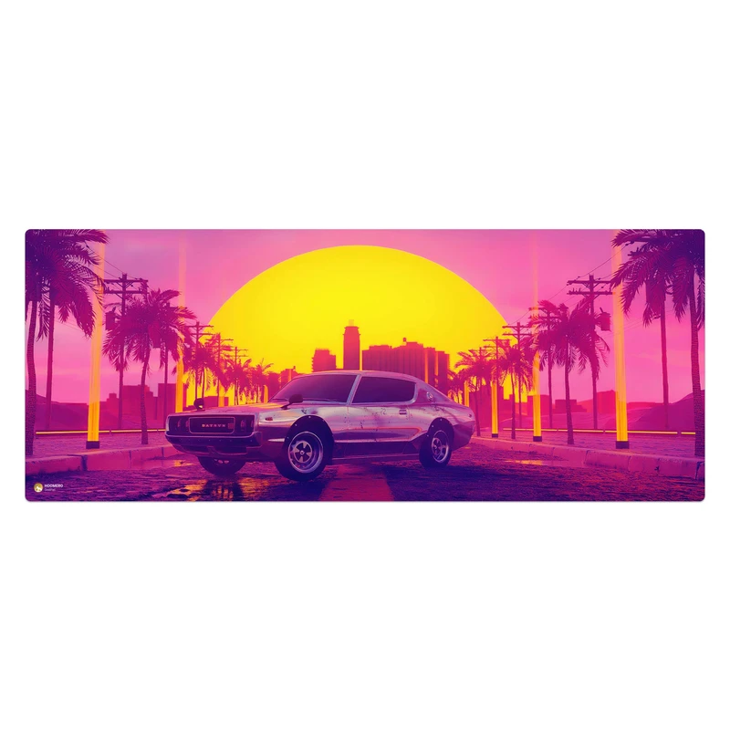 ماوس پد هومرو مدل HX103 طرح GTA سایز 40x100 سانتی‌متر