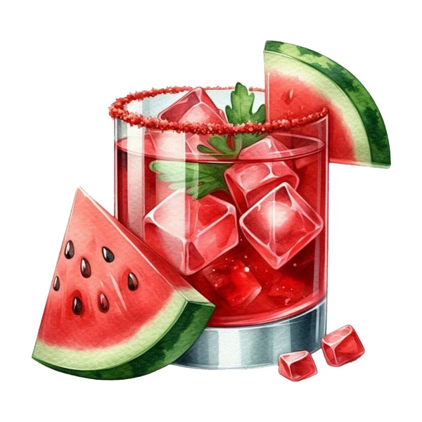 استیکر پارچه و لباس پاد آفرین مدل نوشیدنی هندوانه کد 726