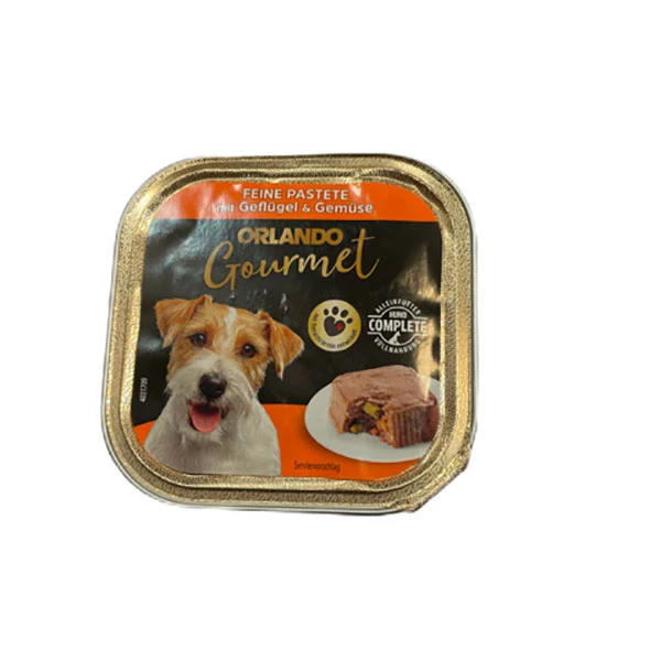 کنسرو غذای سگ اورلاندو مدل بوقلمون وزن 150 گرم