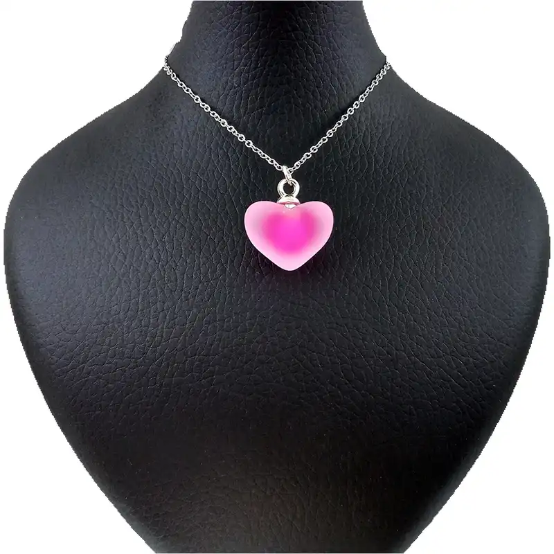 گردنبند زنانه مدل قلب یخی بسته 2 عددی