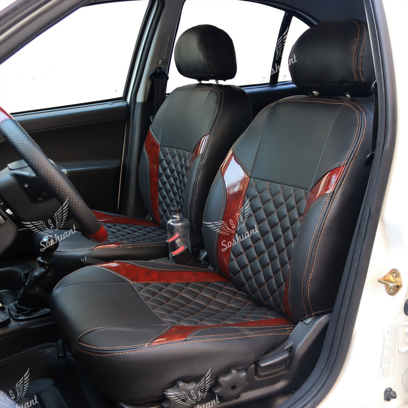 روکش صندلی خودرو سوشیانت مدل چکشی مناسب برای ساینا و تیبا به همراه پشت گردنی و باکس صندوق