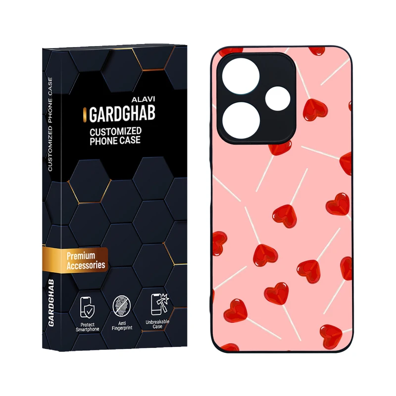 کاور گارد قاب علوی مدل دورژله ای عاشقانه مناسب برای گوشی موبایل شیائومی Redmi 13 4G / 5G