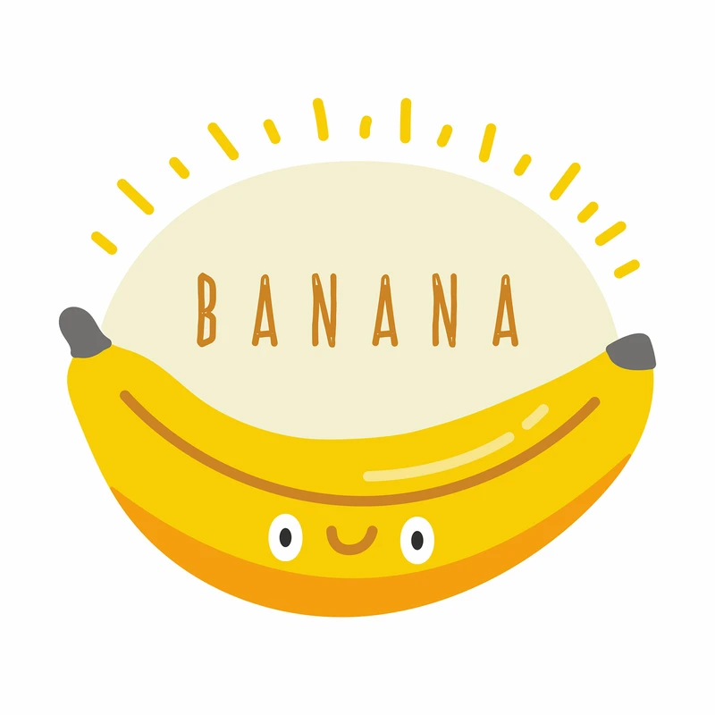 برچسب لباس و پارچه مدل دی تی اف طرح موز