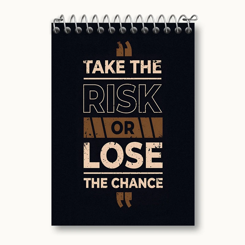 دفتر یادداشت 50 برگ خندالو طرح Take The Risk Or Lose The Chance کد N4018
