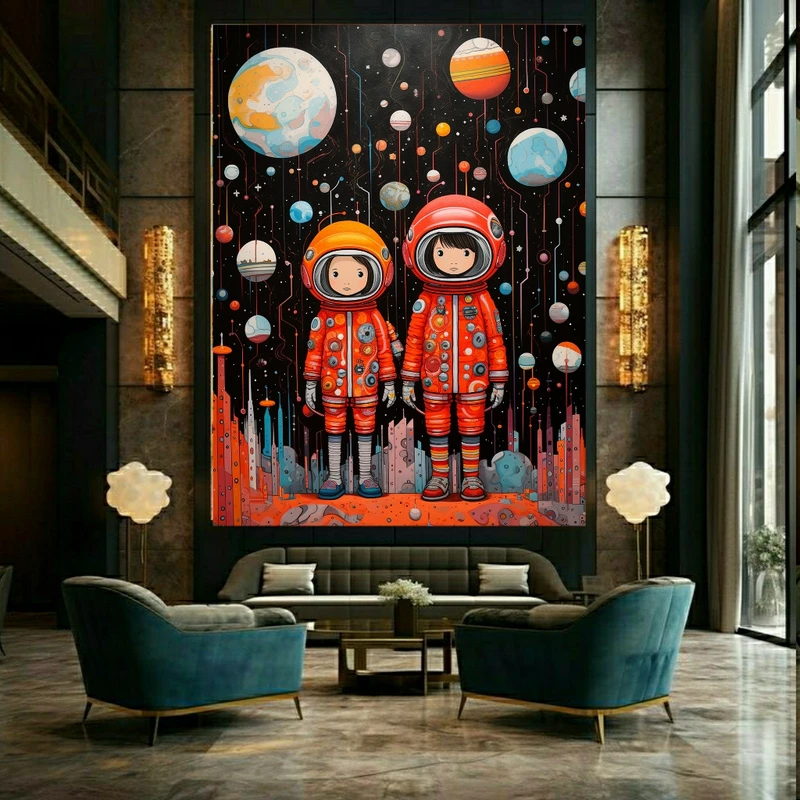 پوستر طرح کودکانه مدل فضانورد کد FP105611