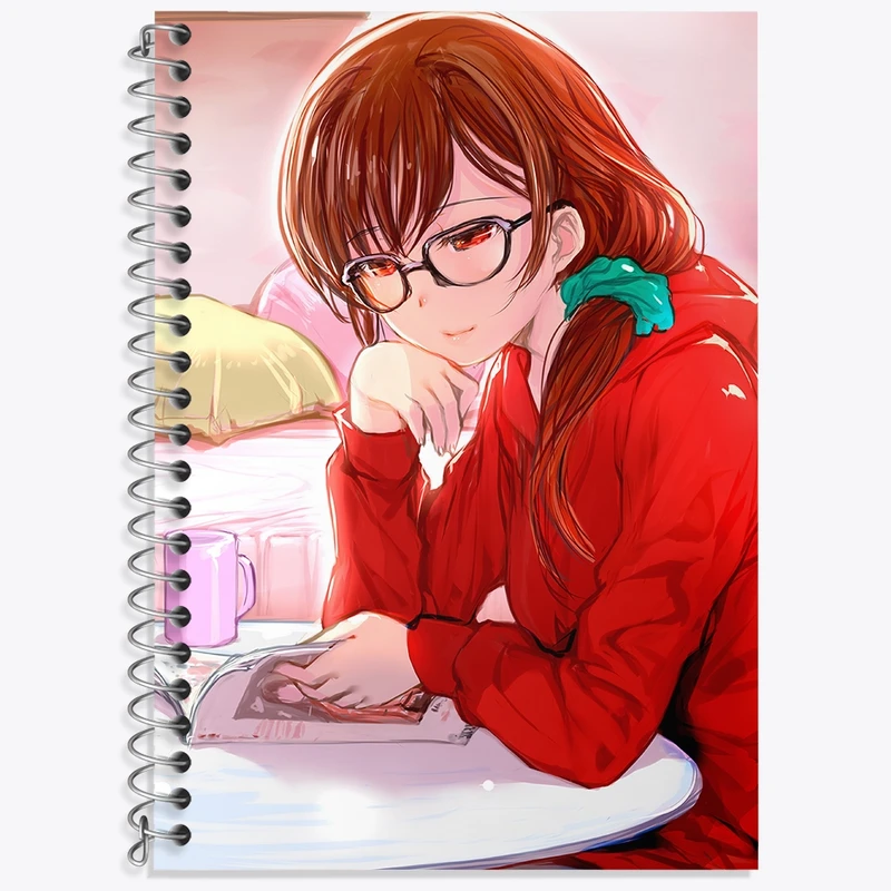 دفتر زبان 50 برگ خندالو مدل سه خط طرح چیزورو انیمه کانوجو اوکاری کد 34860