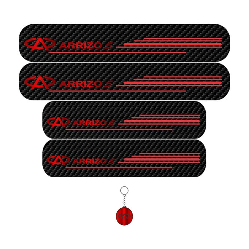 برچسب پارکابی خودرو لندمون کد LC029 MR مناسب برای آریزو5 مجموعه 4 عددی به همراه جاکلیدی