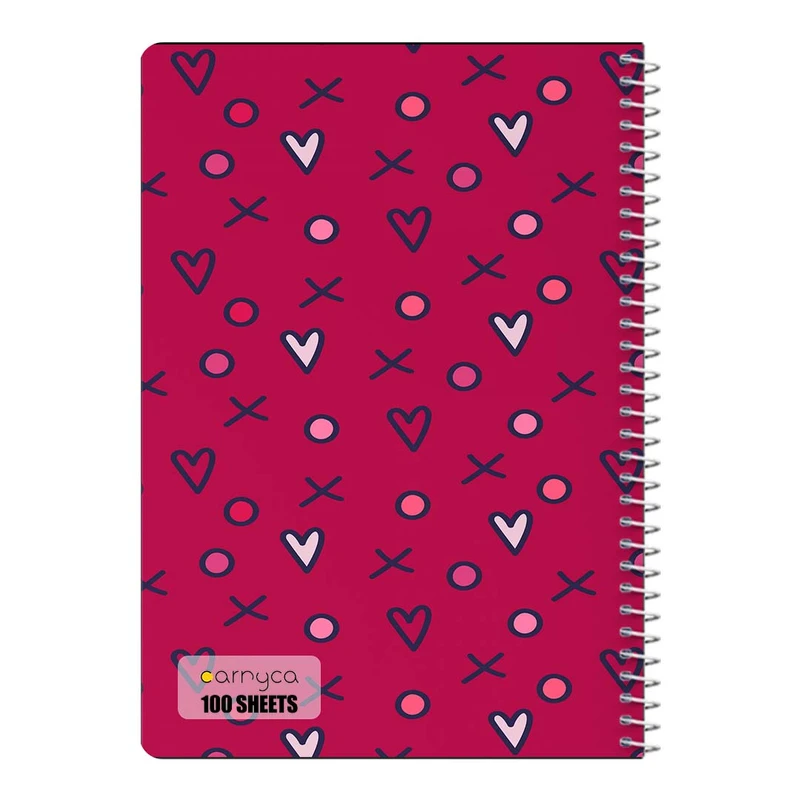 دفتر مشق 100 برگ سیمی کارنیکا طرح پترن عشق Love Pattern کد 11740