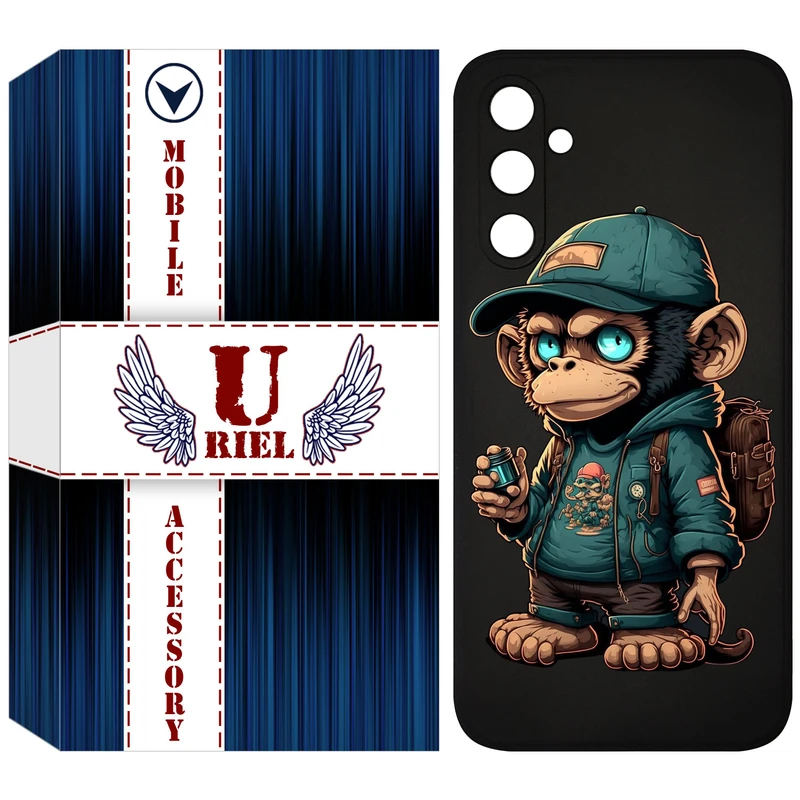 کاور یوریل مدل KSH کد 36 طرح میمون مناسب برای گوشی موبایل سامسونگ Galaxy A54