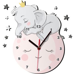 نقد و بررسی ساعت دیواری کودک باروچین مدل فیل و ماه کد C-114 توسط خریداران