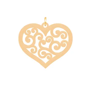 آویز گردنبند طلا 18 عیار زنانه باراد زر مدل قلب BZ173