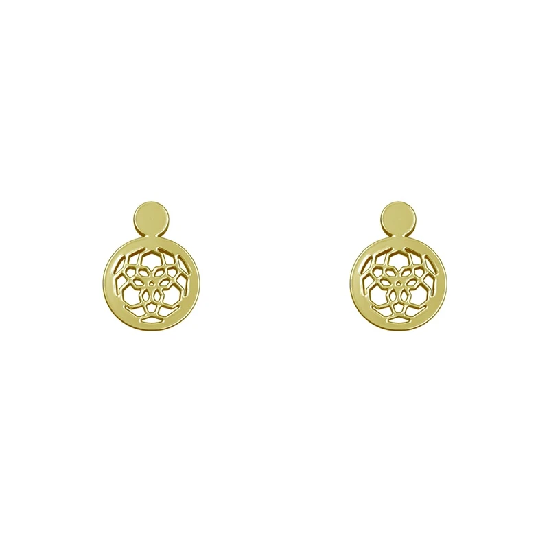 گوشواره میخی طلا 18 عیار زنانه نیکان گلد مدل NK 5689
